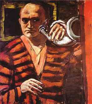 Max Beckmann – “Self-portrait with horn”, 1938-1940