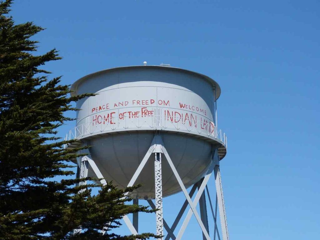 Alcatraz water tower, San Francisco, California
