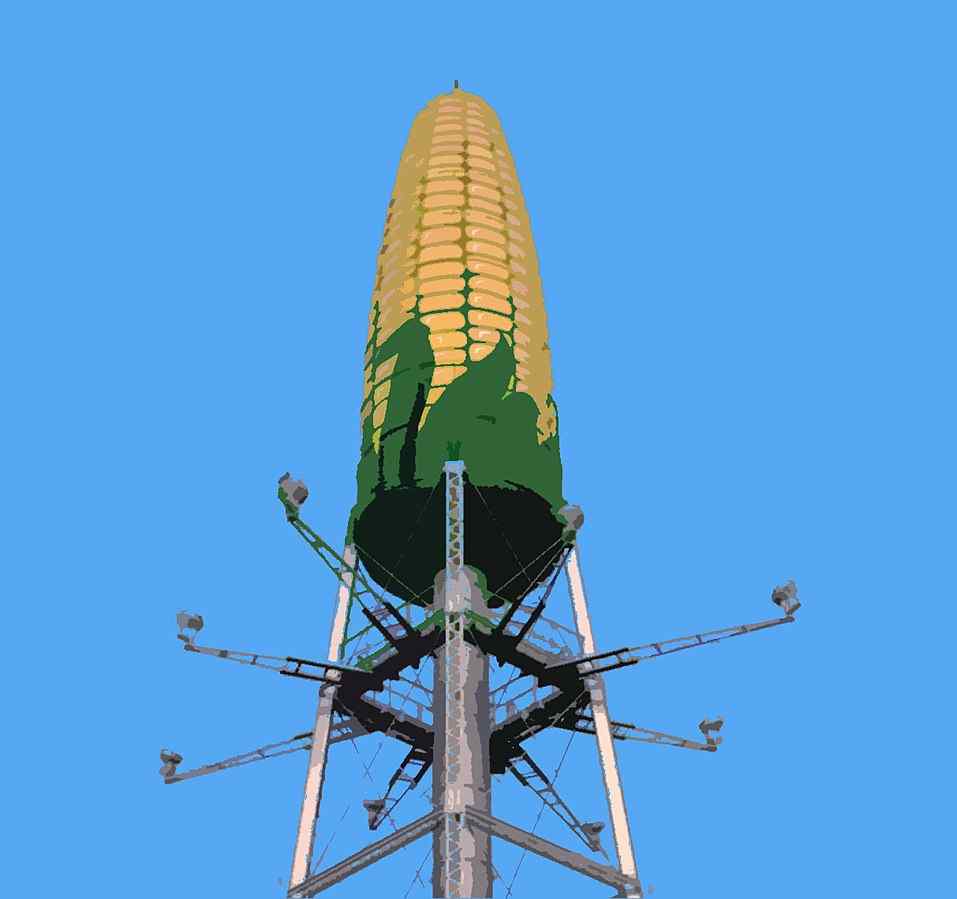 Corn water tower, Rochester, Minnesota